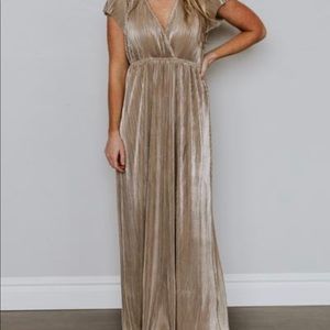 Silver shimmery Baltic Born Maxi dress